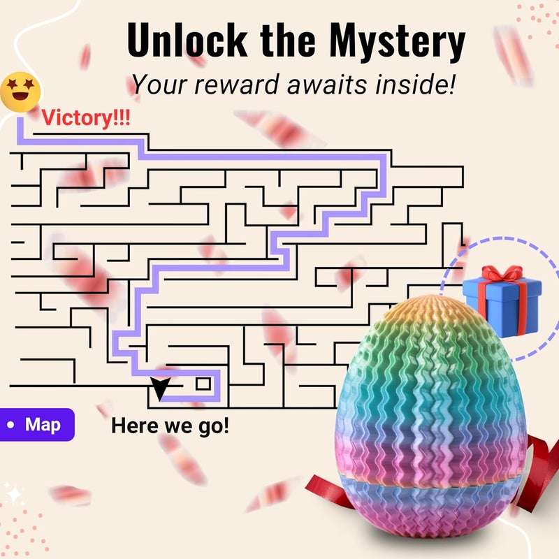 Galapopo Mystery Egg Puzzle Box, Money Puzzle Box for Cash Gift, Birthday Wedding Easter Xmas Holiday Celebration Money Gift Ideas, Brain Teaser Puzzle Toy for Adults Kids Teens - Image 5